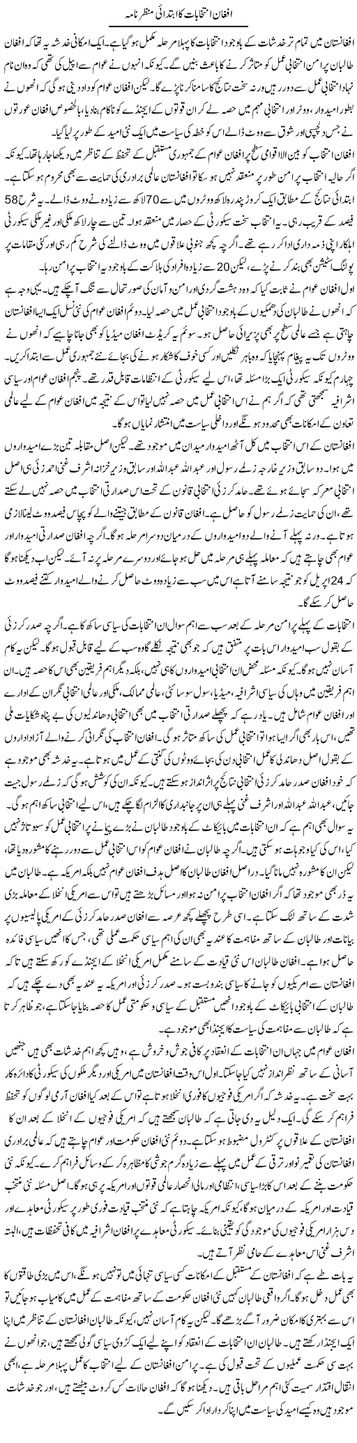 Afghan Intekhabat Ka Ibtedai Manzer Nama | Salman Abid | ColumnsHub