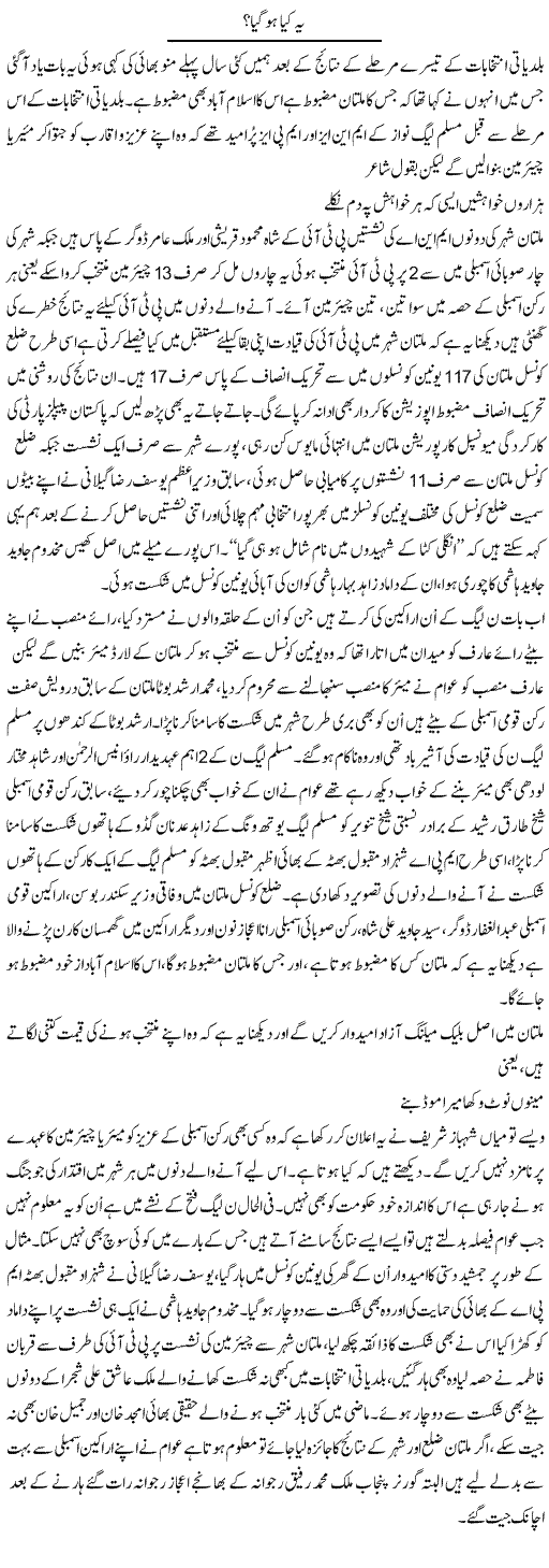 Ye Kia Ho Gaya? | Shakir Hussain Shakir | ColumnsHub