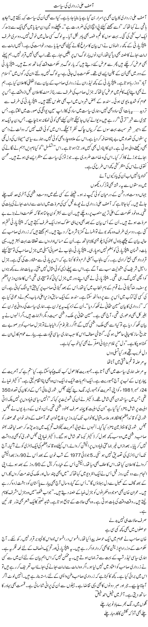 Asif Ali zardari ki siasat | Ejaz Hafeez Khan | ColumnsHub