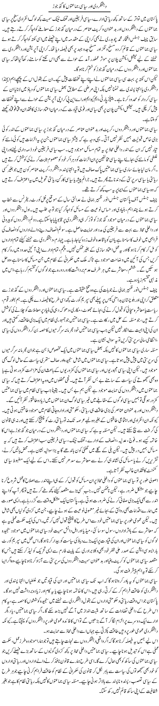 Dehsatgardi Aur Siasi Jamaaton Ka Gath Jor | Salman Abid | ColumnsHub