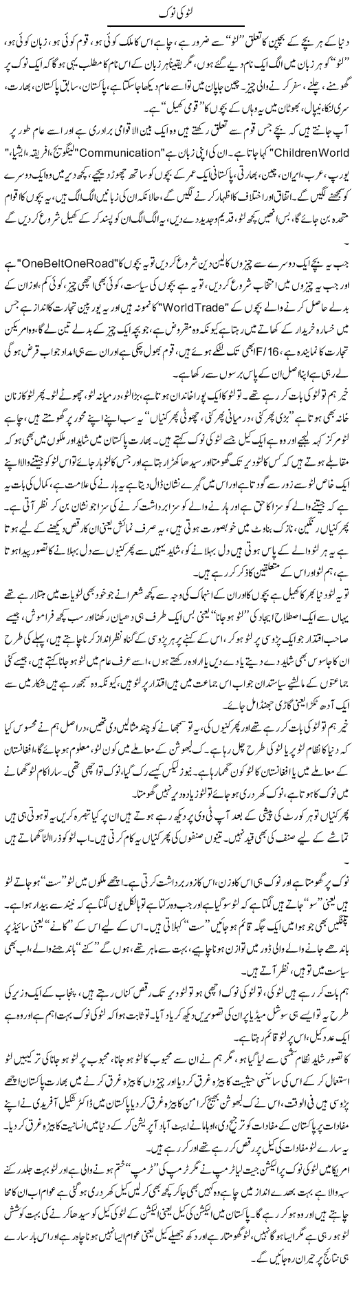 Lattu Ki Noke | Syed Noor Azhar Jaffri | ColumnsHub