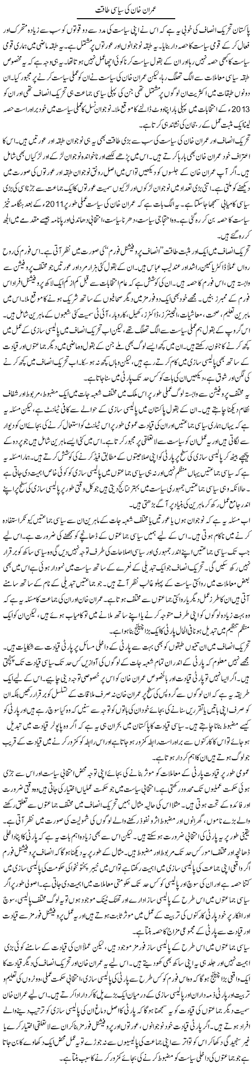 Imran Khan Ki Siasi Taqat | Salman Abid | ColumnsHub