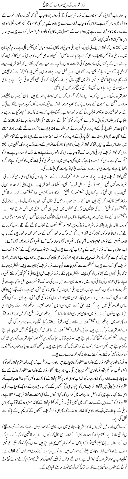 Nawaz Sharif Ki Rally Aur Is Ke Nataij | Muzamal Suharwardy | ColumnsHub