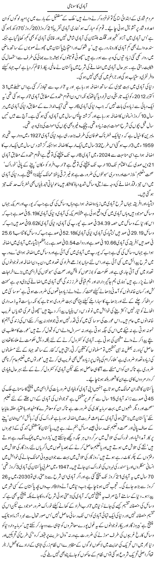 Abadi Ka Tsunami | Jamil Marghuz | ColumnsHub