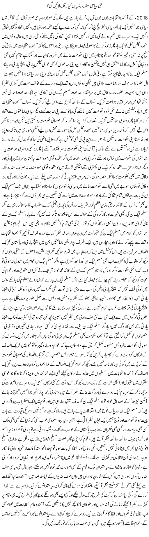 Nai Siyasi Saf Bndyan Kya Rang Laye Gi? | Nayyar Sarhadi | ColumnsHub