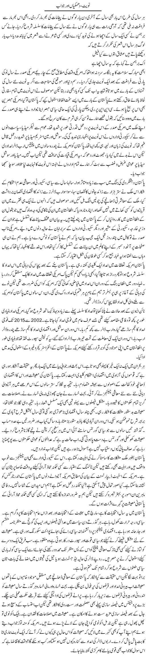 Tweet, Dhamkiyan Aur Jawab | Khalid Mehmood Rasool | ColumnsHub