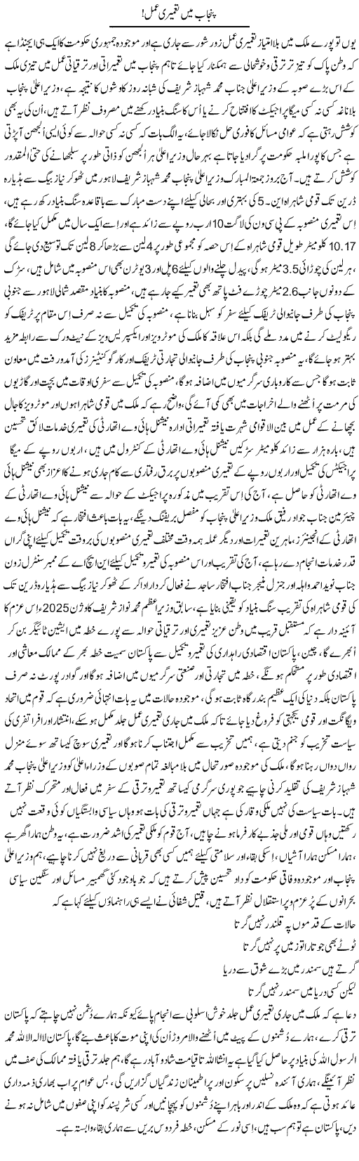 Punjab Mein Tameeri Amal | Nayyar Sarhadi | ColumnsHub