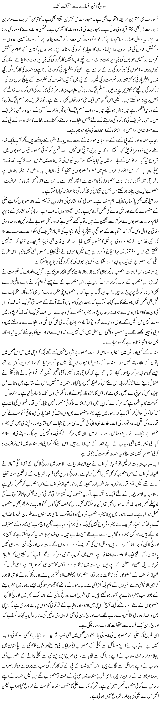 Orange Line Afsane Se Haqeeqat Tak | Muzamal Suharwardy | ColumnsHub