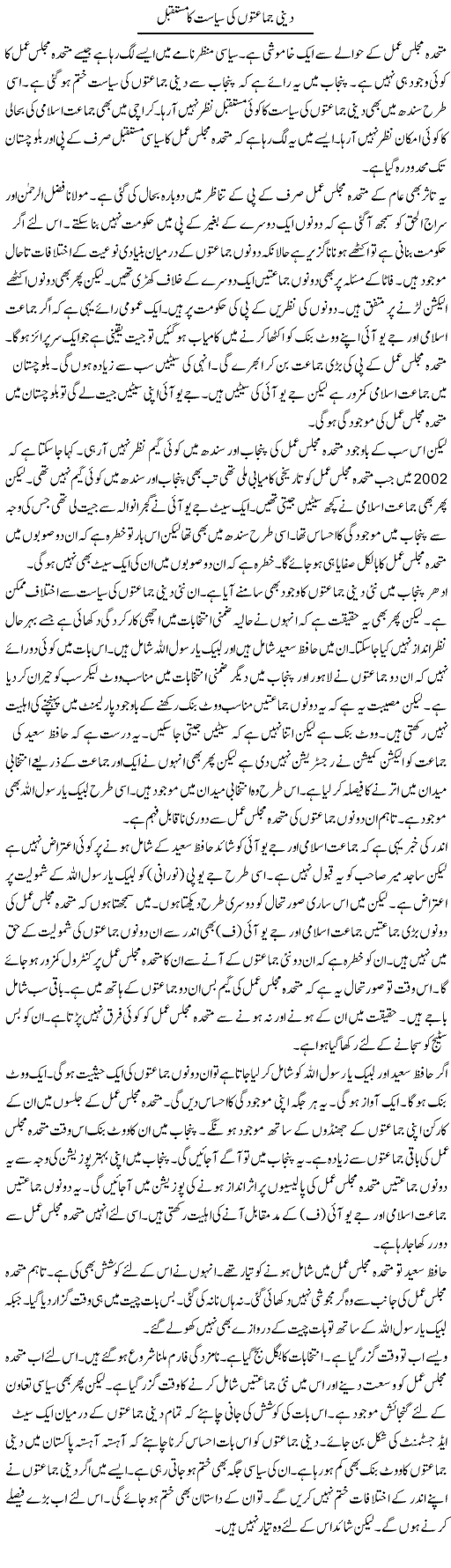 Deeni Jamaton Ki Siyasat Ka Mustaqbil | Muzamal Suharwardy | ColumnsHub