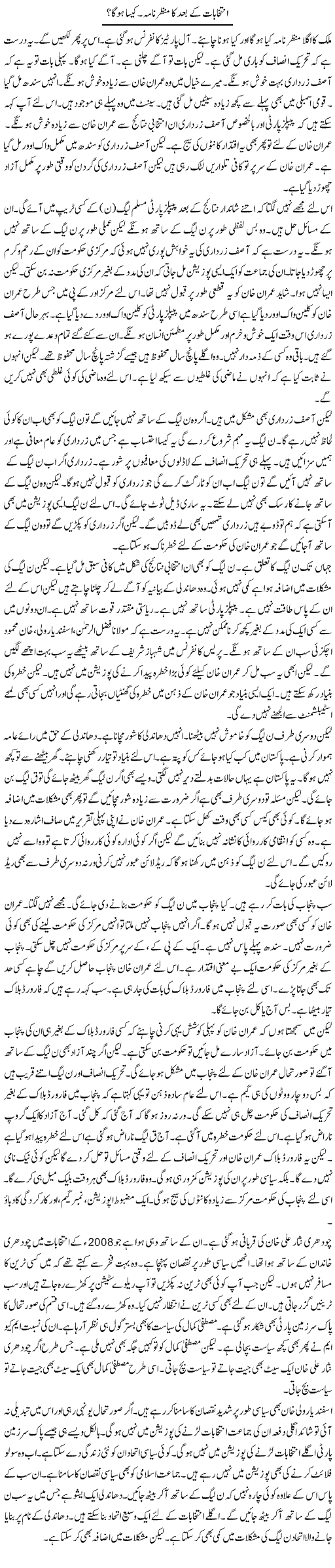 Intikhabat Ke Baad Ka Manzernama | Muzamal Suharwardy | ColumnsHub