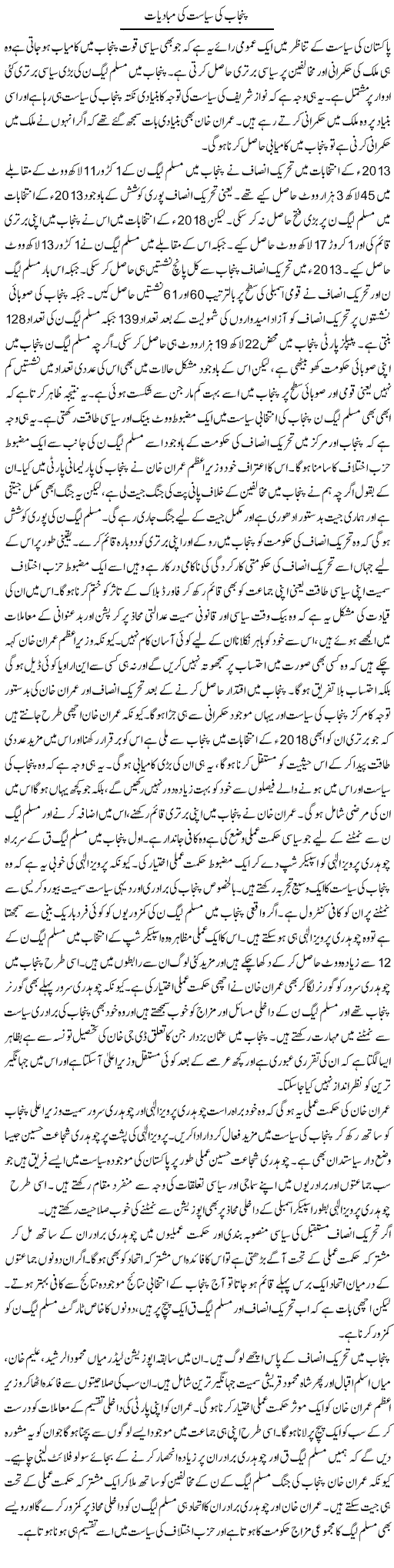 Punjab Ki Siyasat Ki Mubadiyat | Salman Abid | ColumnsHub