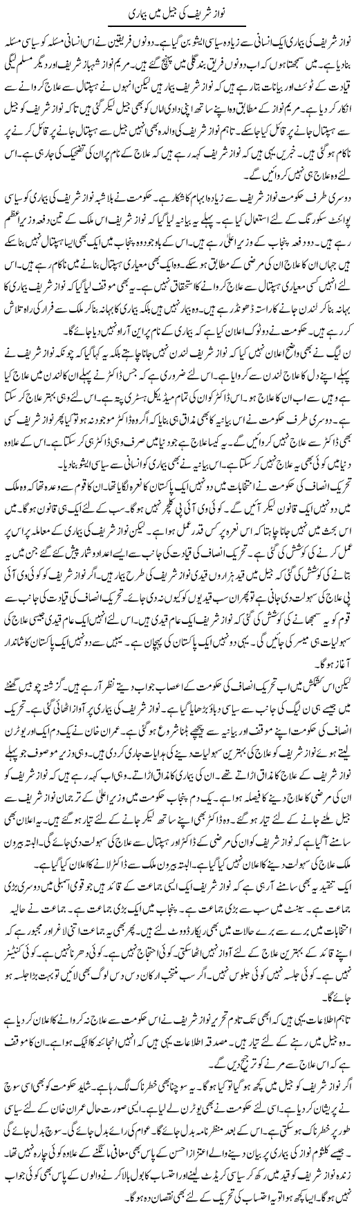 Nawaz Sharif Ki Jail Mein Bimari | Muzamal Suharwardy | ColumnsHub