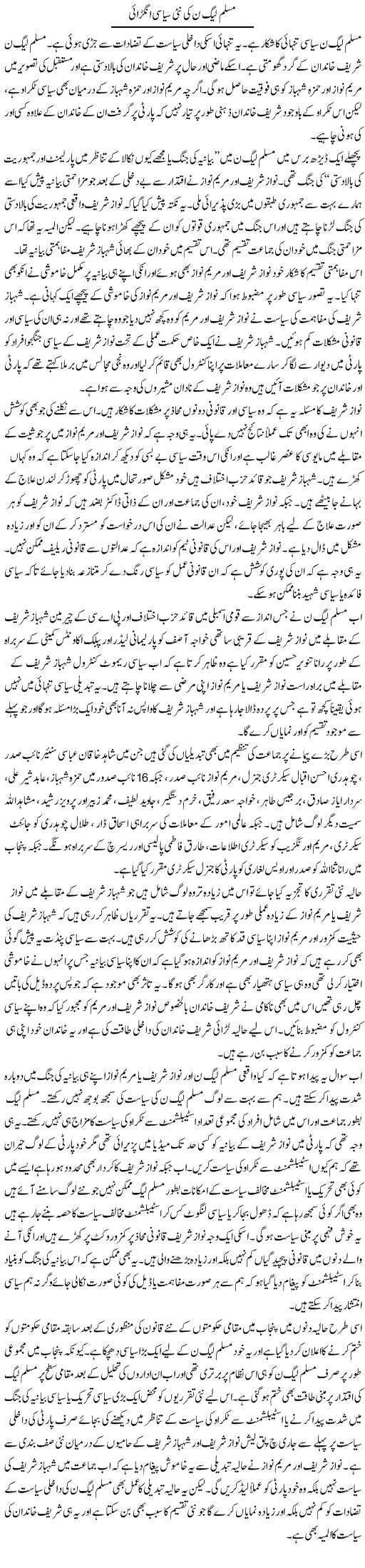Muslim League (N) Ki Nai Siyasi Angrai | Salman Abid | ColumnsHub