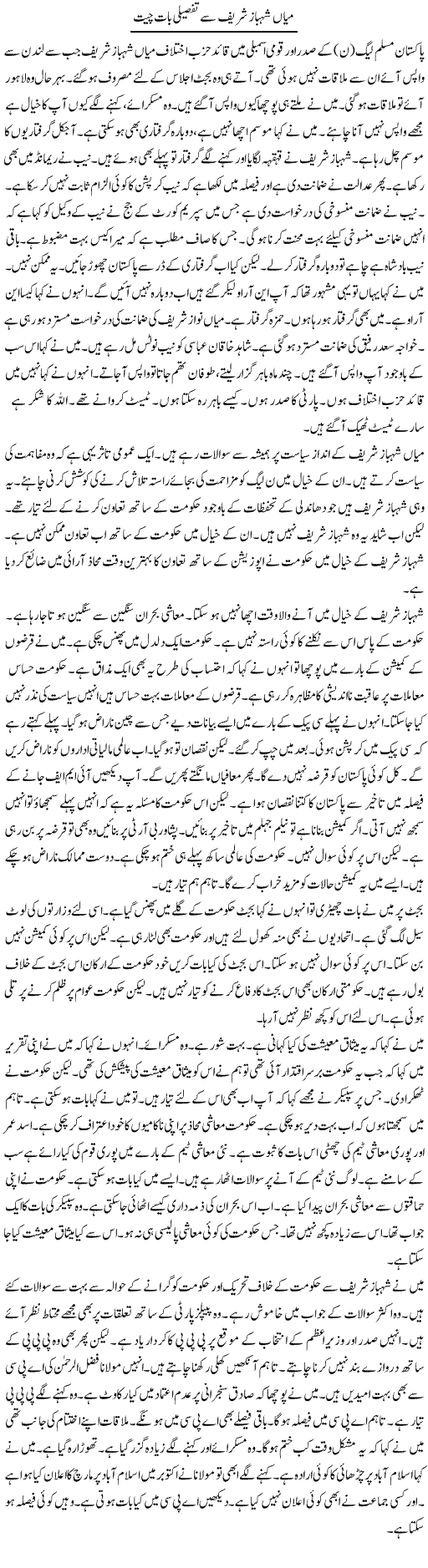 Mian Shahbaz Sharif Se Tafseeli Baat Cheet | Muzamal Suharwardy | ColumnsHub