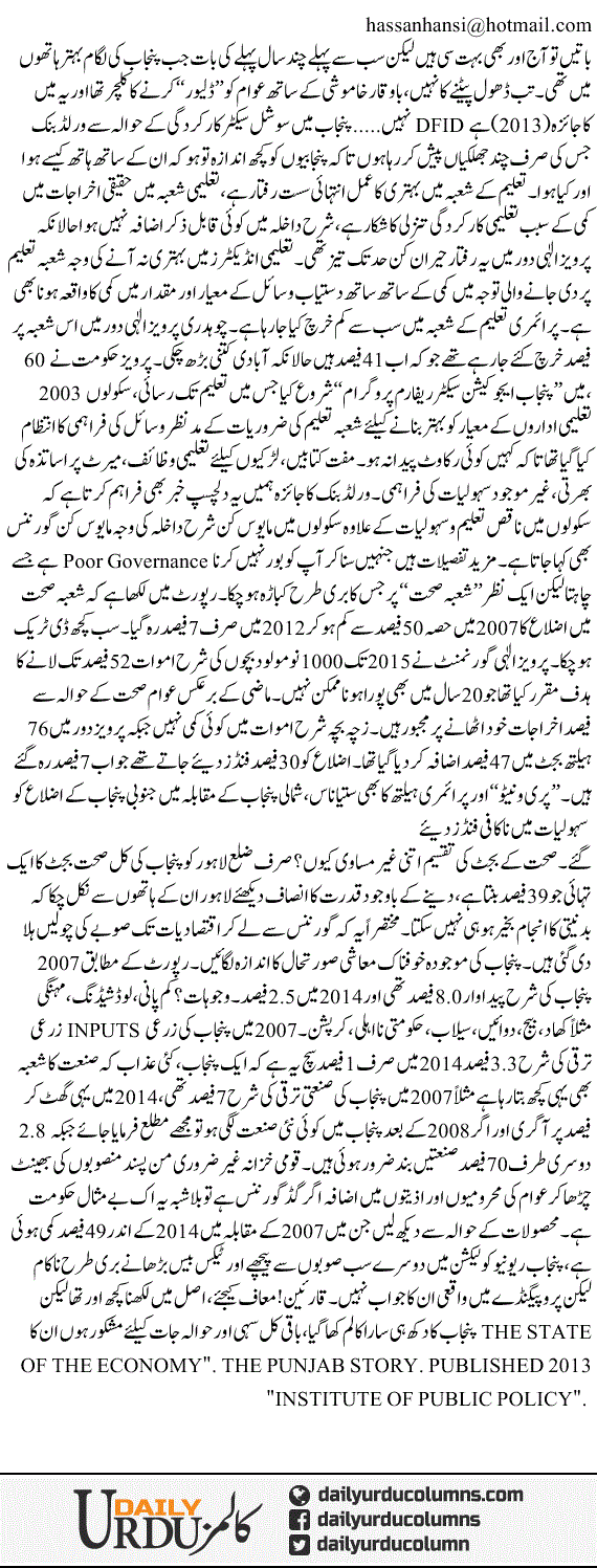 Aik Punjab Kai Azaab | Hassan Nisar | ColumnsHub