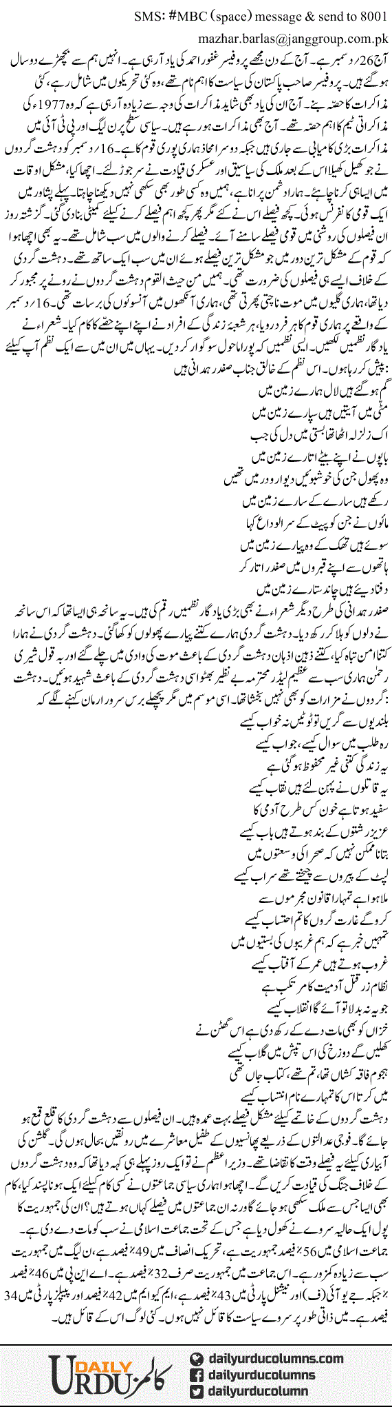 Mushkil Faisle | Mazhar Barlas | ColumnsHub