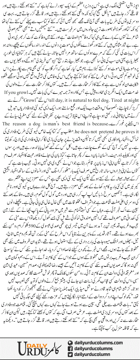 Kuttay Thithen Tay | Hassan Nisar | ColumnsHub
