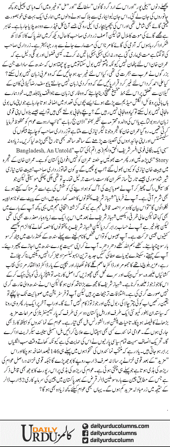 Imran, Sharif Brotheran Aor Asif Zardari | Hassan Nisar | ColumnsHub